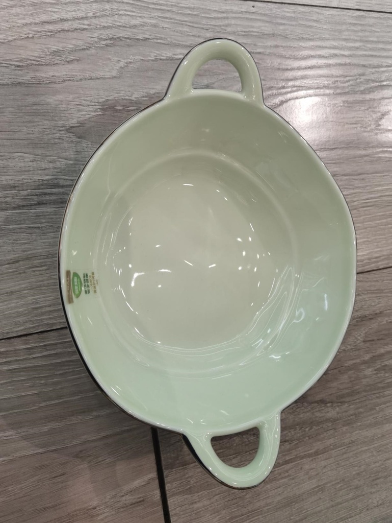 YACHENGDE S22-058 6.75" COLORFUL AND LECHANG TWO-EAR SOUP PLATE 171M 40/CS