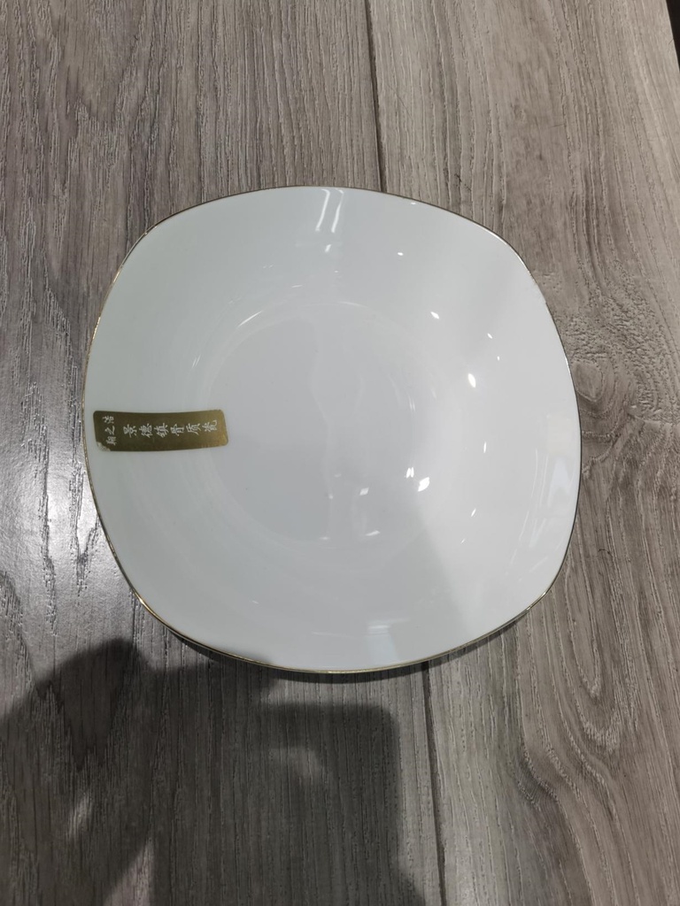 XIANGZHIHAO GOLD INLAID JADE 8" RECIPE SOUP 10/PK 60/CS