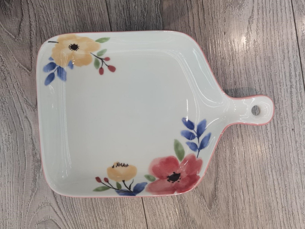 SECRET GARDEN 9" STONE PATTERN SINGLE HANDLE PLATE 10/PK 40/CS