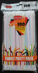 PLASTIC STRAW MIXED COLOR 100/48/CS