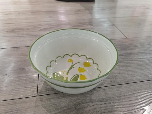 GREEN LILY OF THE VALLEY 4.75" WAVE BOWL 10/PK 80/CS