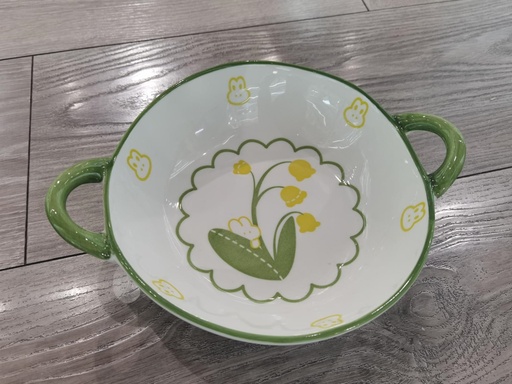 GREEN LILY OF THE VALLEY 9.25" 2 EAR BAKING TRAY 6/PK 36/CS
