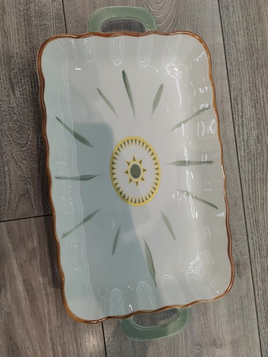 VIENNA 14" 2 EAR FISH PLATE 6/PK 24/CS