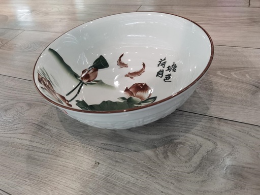 10 " MOONLIGHT IN THE LOTUS POND, 26# EMBOSSED SOUP BOWLS 5/PK 20/CS