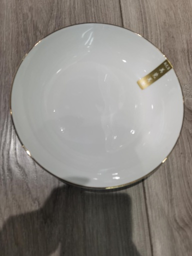 XIANGZHIHAO GOLD INLAID JADE 7.5" RICE PLATE 10/PK 60/CS