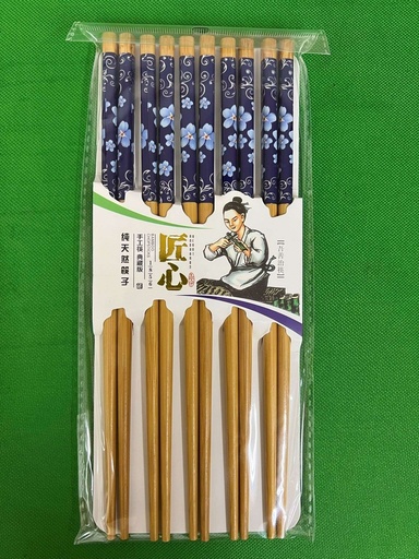 [WS-10-0002] 5 PAIRS BAMBOO CHOPSTICKS