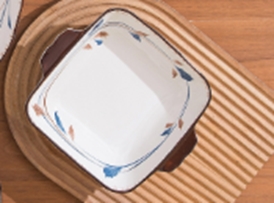 [GS-85-9214] MTL FLEETING 8''MODERN SQUARE BAKING BOWL 8/PK 48/CS