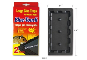 [WS-32212] BLUE-TOUCH LARGE MOUSE GLUE TRAP 2 TRAPS 24/48/CS