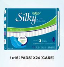 [S-016-24] SANITARY SILKY PADS 16/24/CS 320MM