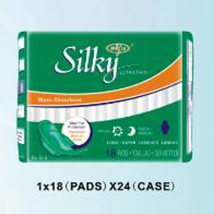[S-018-24] SANITARY SILKY PADS 18/24/CS 280MM